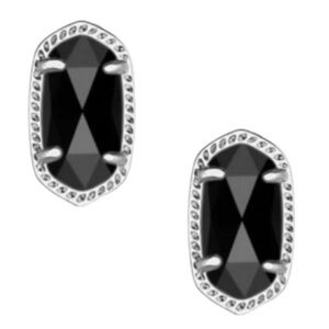 KENDRA SCOTT • Silver Ellie Black Onyx Earrings
